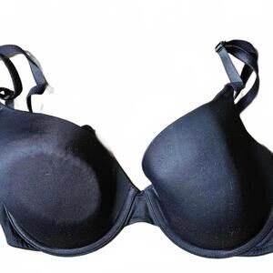 VS Black Padded Underwire Bra with Adjustable Straps 32DDD